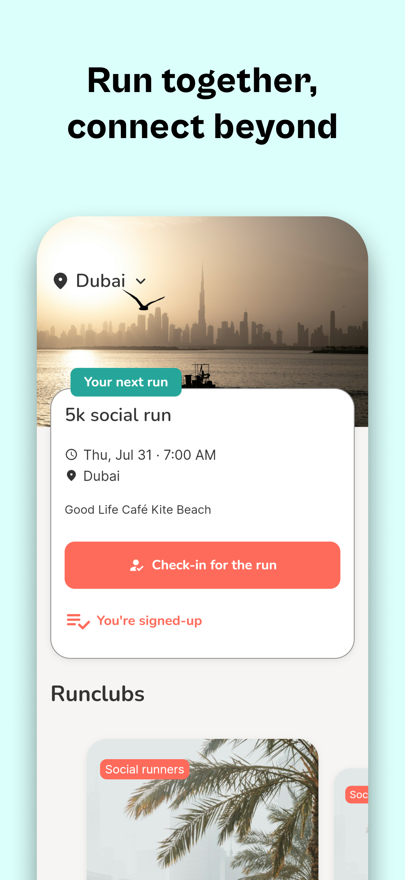 App screenshot showing user profiles